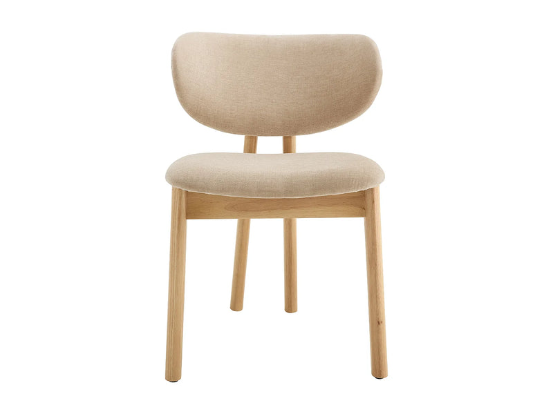 Lot De 6 Chaises Japandi Tissu Beige - Faldra