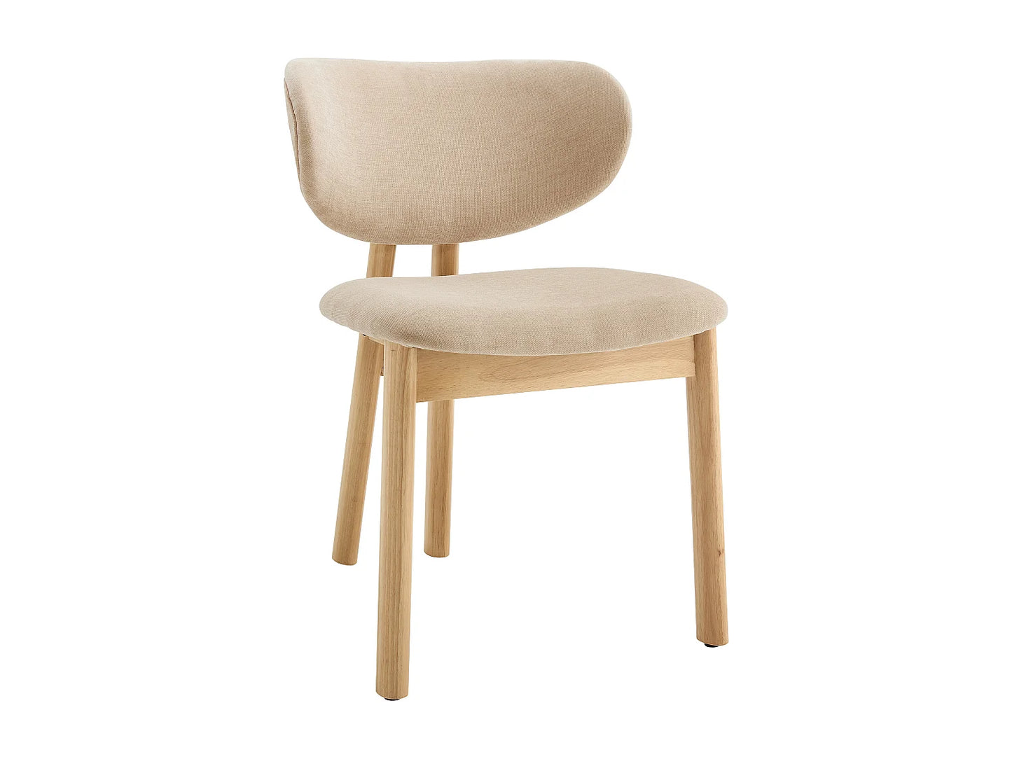 Lot De 6 Chaises Japandi Tissu Beige - Faldra