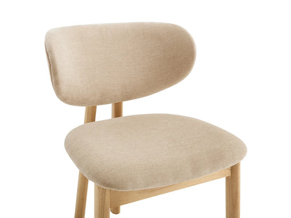 Lot De 6 Chaises Japandi Tissu Beige - Faldra