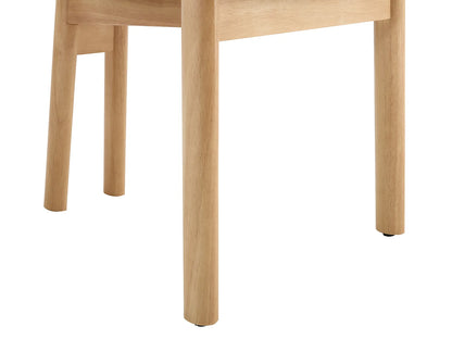 Lot De 2 Chaises Japandi Tissu Vert Hévéa - Faldra