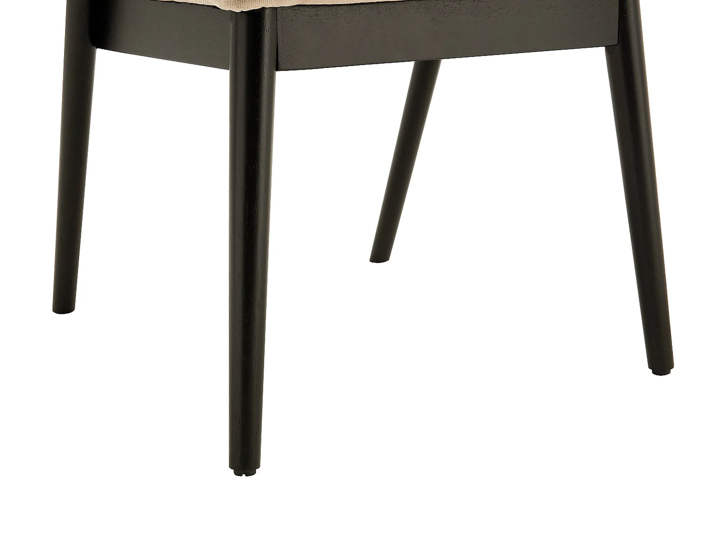 Lot 2 Chaises Japandi Tissu Noir Et Beige - Zelvyn