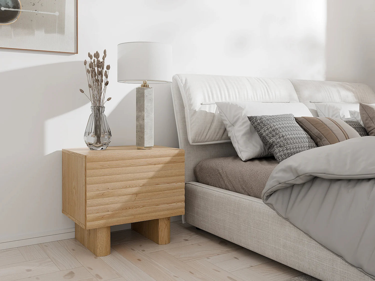 Duo Tables Chevet Japandi Naturel - Ludima