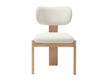 Lot De 2 Chaises Japandi Bouclette Et Hévéa - Wilana