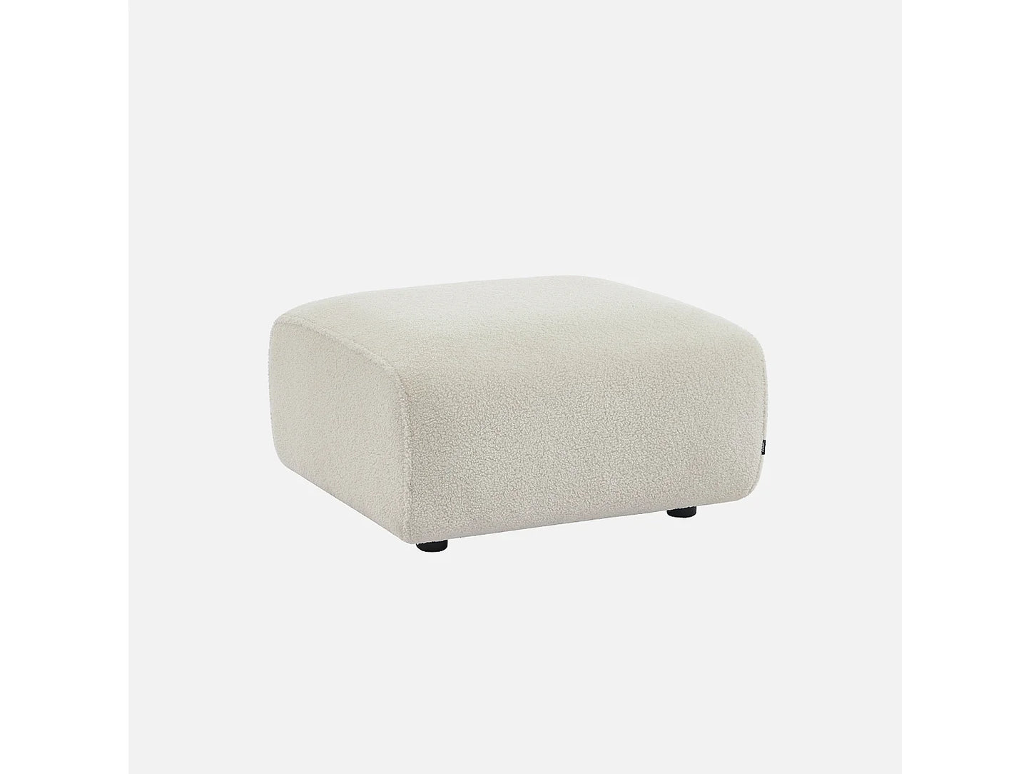 Pouf Canape Japandi Bouclette Blanche - Wallas