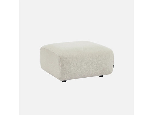 Pouf Canape Japandi Bouclette Blanche - Wallas