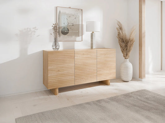Buffet Naturel Japandi Trois Portes - Ludima