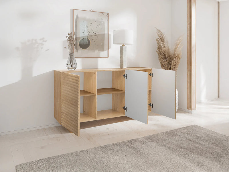 Buffet Naturel Japandi Trois Portes - Ludima