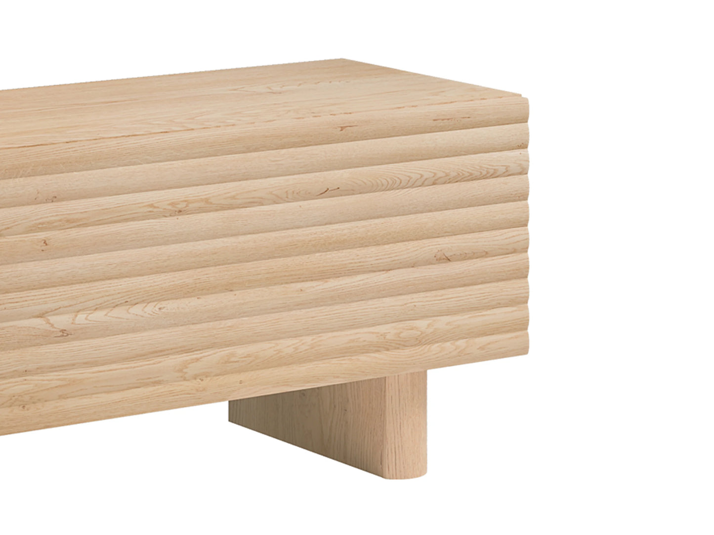 Meuble TV Japandi 2 Portes Bois Clair (MDF) 180 CM - Ludima