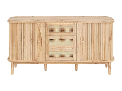 Buffet Rotin Japandi Portes Coulissantes - Naturel
