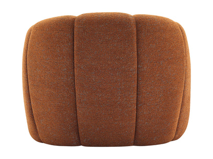 Fauteuil Japandi Coquillage Chenille Terracotta - Delipo