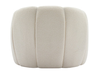 Fauteuil Japandi Coquillage Chenille Beige - Delipo