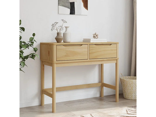 Table Console Japandi Pin Massif - Pin