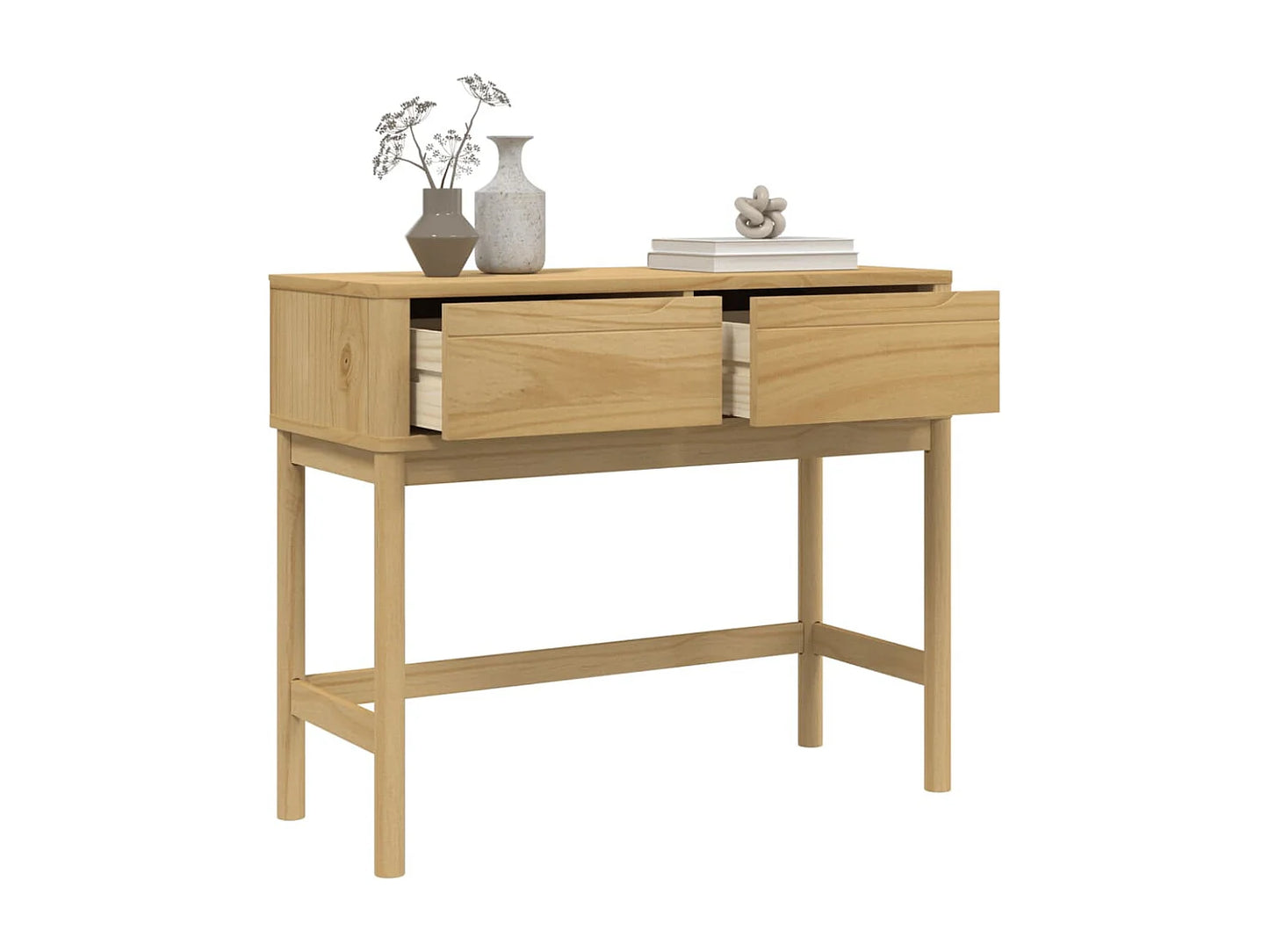 Table Console Japandi Pin Massif - Pin