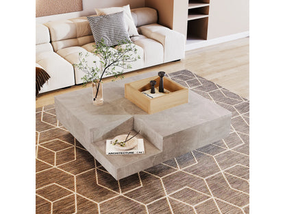 Table Basse Japandi Boite Rangements Amovible - Design