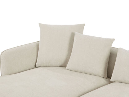 Canapé Japandi avec Méridienne Beige - Dokalo