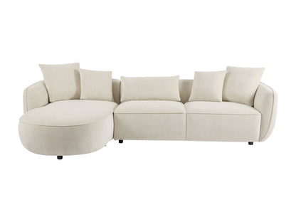 Canapé Japandi avec Méridienne Beige - Dokalo