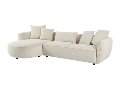 Canapé Japandi avec Méridienne Beige - Dokalo