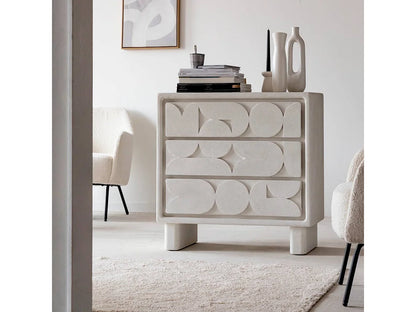 Commode Japandi Mdf Minimaliste Blanc - Danae
