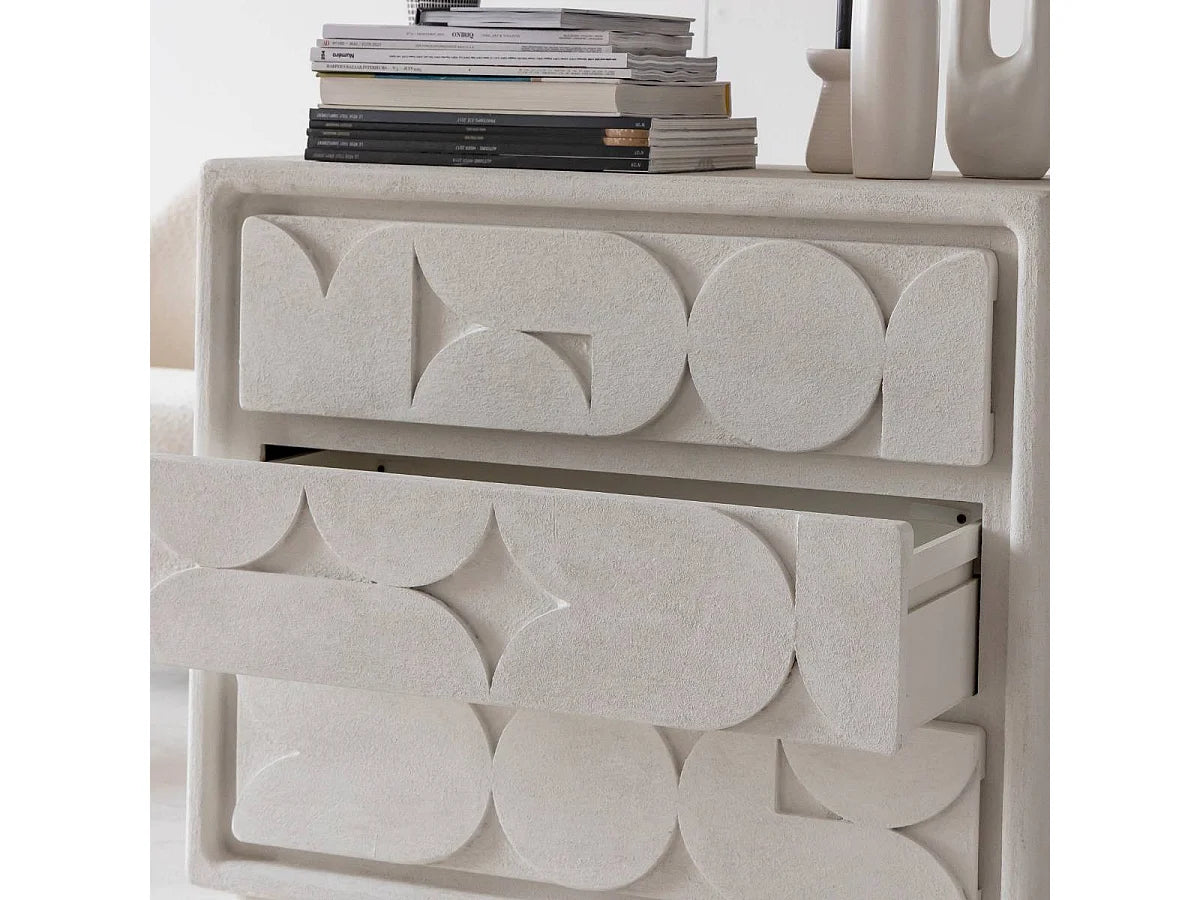 Commode Japandi Mdf Minimaliste Blanc - Danae