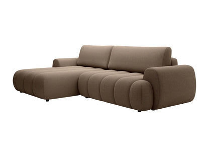 Canapé Japandi d'Angle Convertible Taupe - Fridora