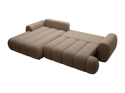 Canapé Japandi d'Angle Convertible Taupe - Fridora