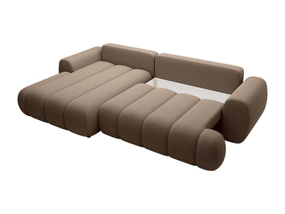Canapé Japandi d'Angle Convertible Taupe - Fridora