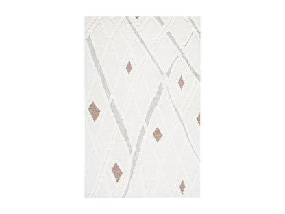 Tapis Japandi Ivoire Et Marron - Cyra