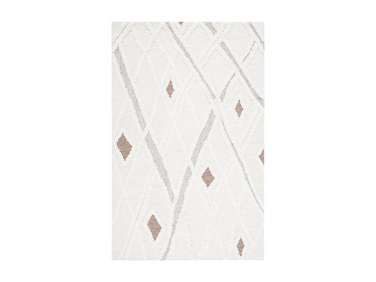 Tapis Japandi Ivoire Et Marron - Cyra