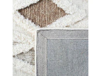 Tapis Japandi Ivoire Et Marron - Cyra