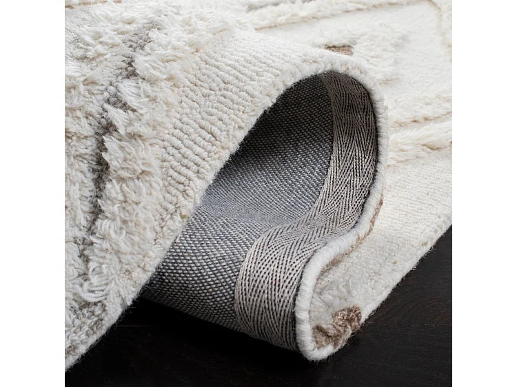 Tapis Japandi Ivoire Et Marron - Cyra