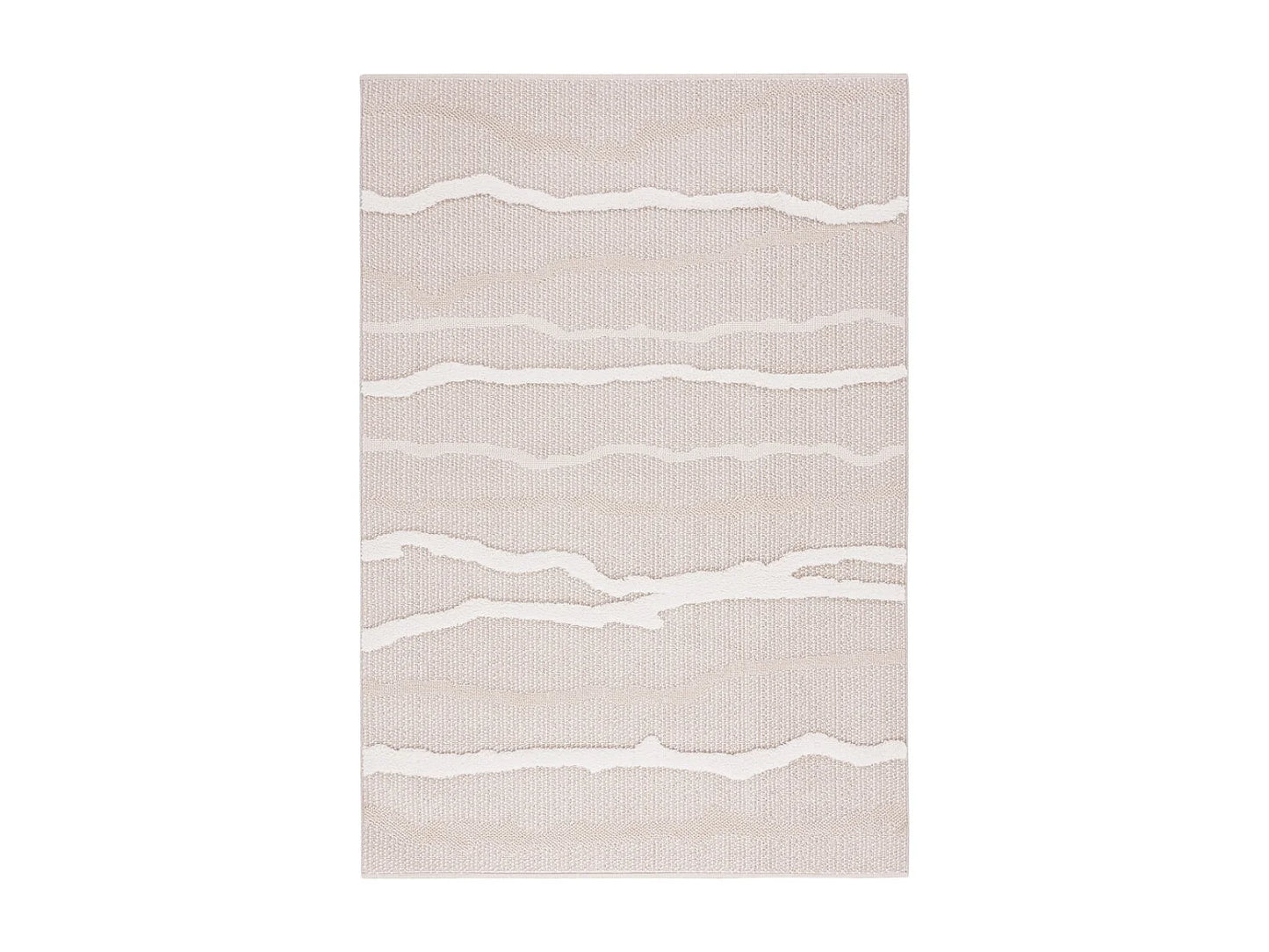 Tapis Japandi Salon Beige Ivoire - Salem