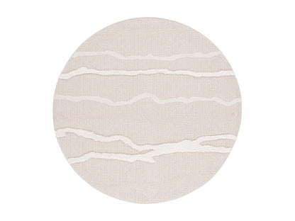 Tapis Japandi Carré Beige Ivoire - Salem