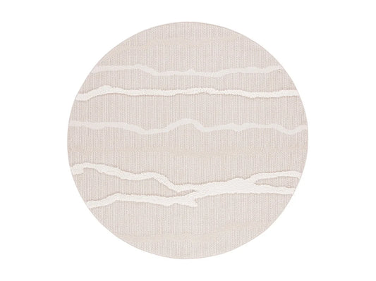 Tapis Japandi Carré Beige Ivoire - Salem