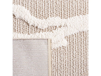 Tapis Japandi Carré Beige Ivoire - Salem