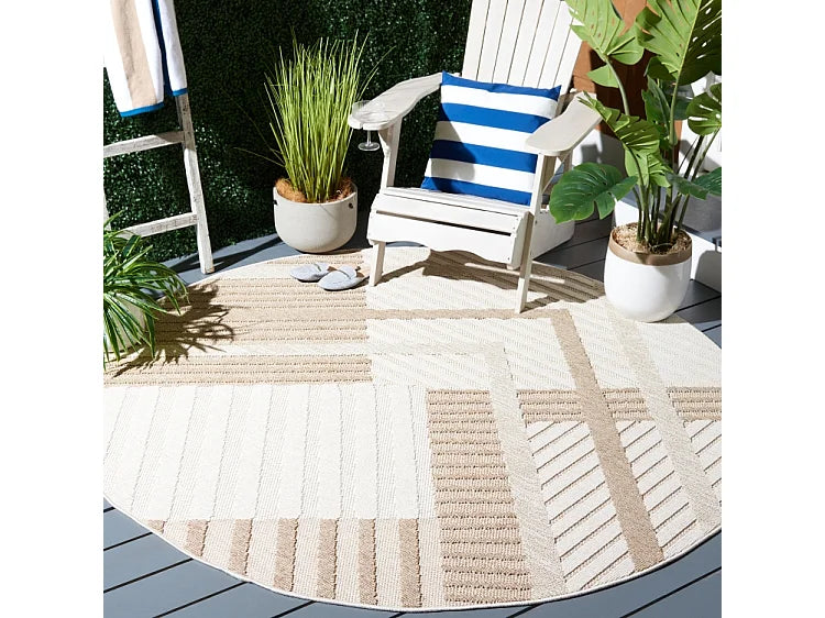 Tapis Japandi Carré Beige Clair - Pax