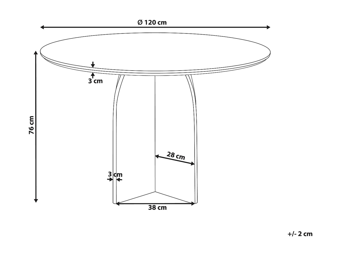 Table Repas Japandi Marron Foncé 120cm - Yarra