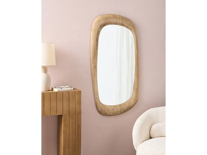 Miroir Rectangulaire Japandi Teinte Marron - Trizay