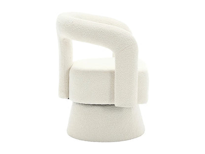 Fauteuil Japandi Pivotant 360 Degrés Beige - Moelleux