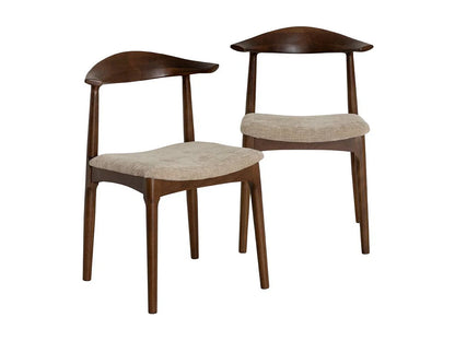 Duo Chaises Japandi Hêtre Foncé Aline - Aline