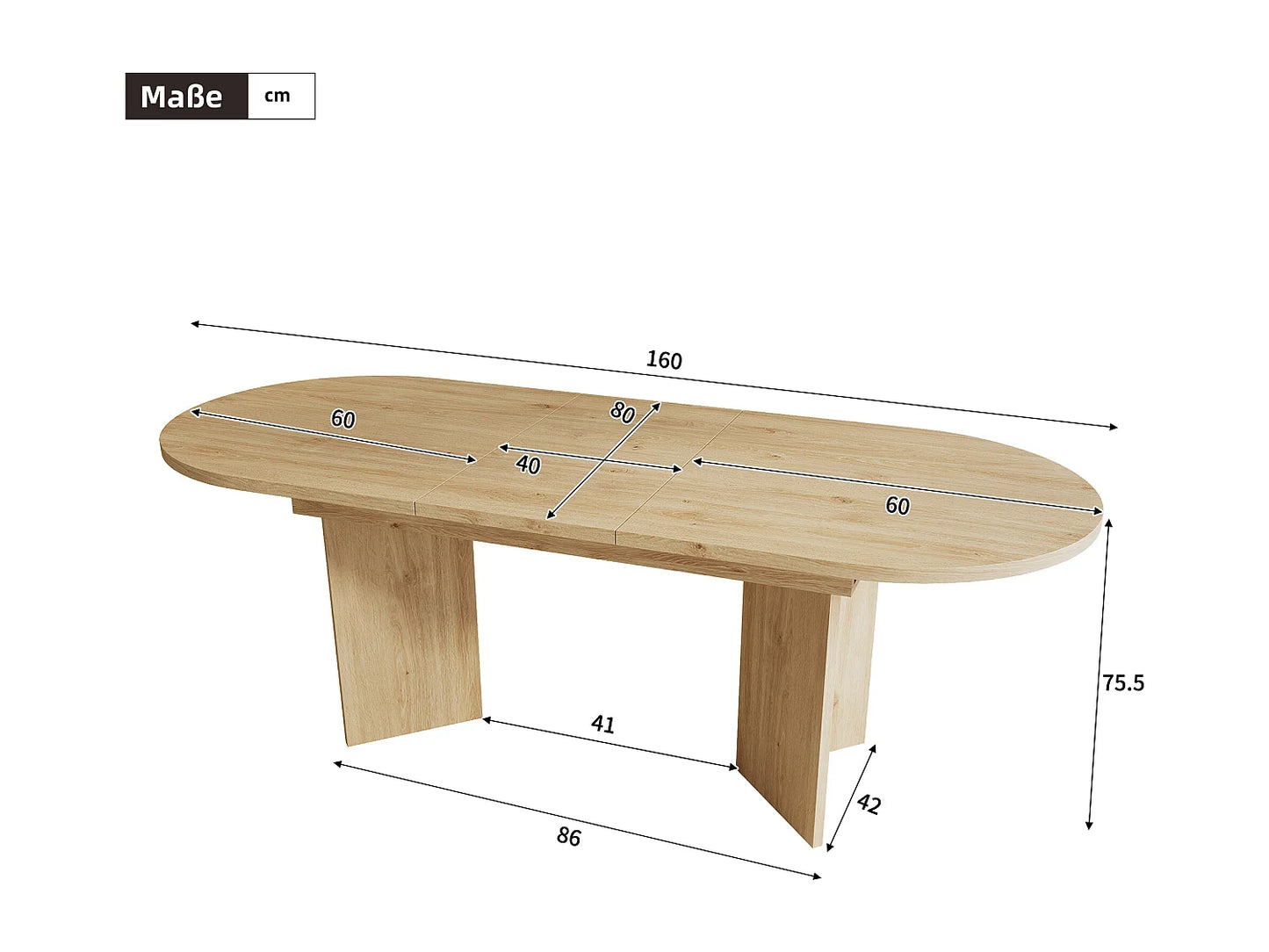 Table Extensible Japandi Style Simple Naturel - Simple
