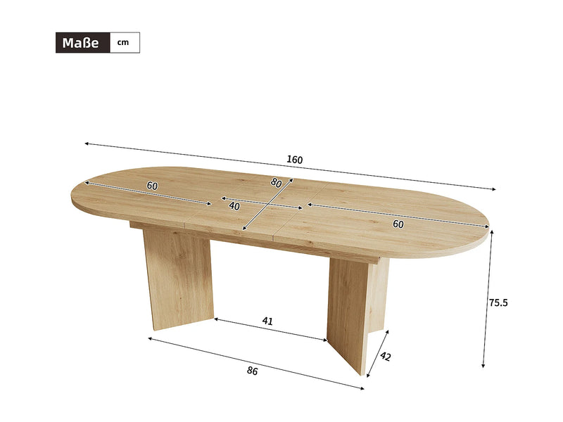 Table Extensible Japandi Style Simple Naturel - Simple