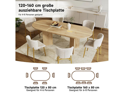 Table Extensible Japandi Style Simple Naturel - Simple