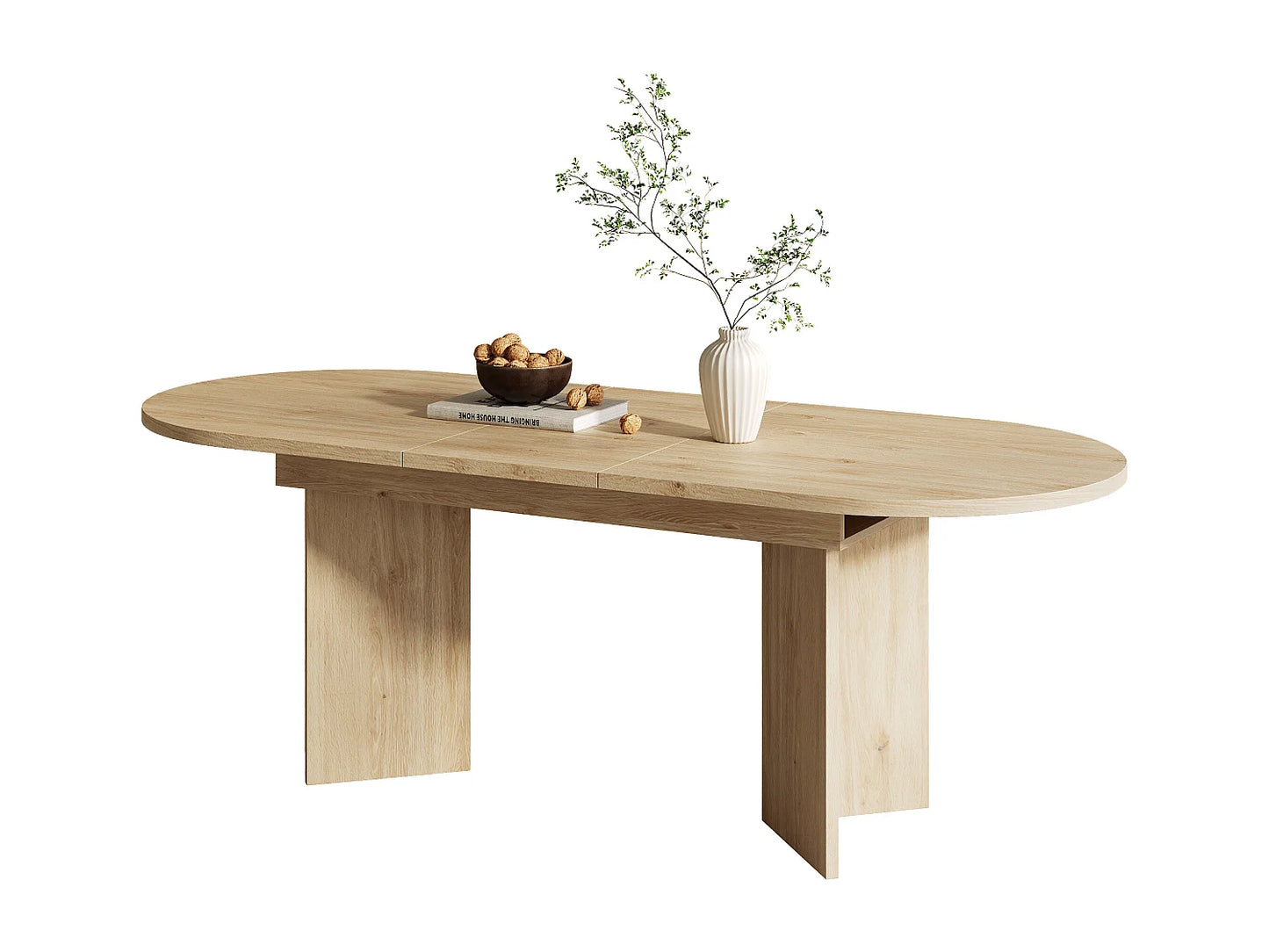 Table Extensible Japandi Style Simple Naturel - Simple