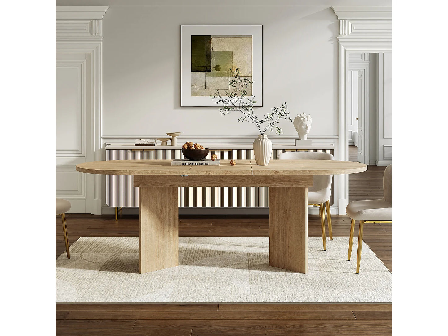 Table Extensible Japandi Style Simple Naturel - Simple
