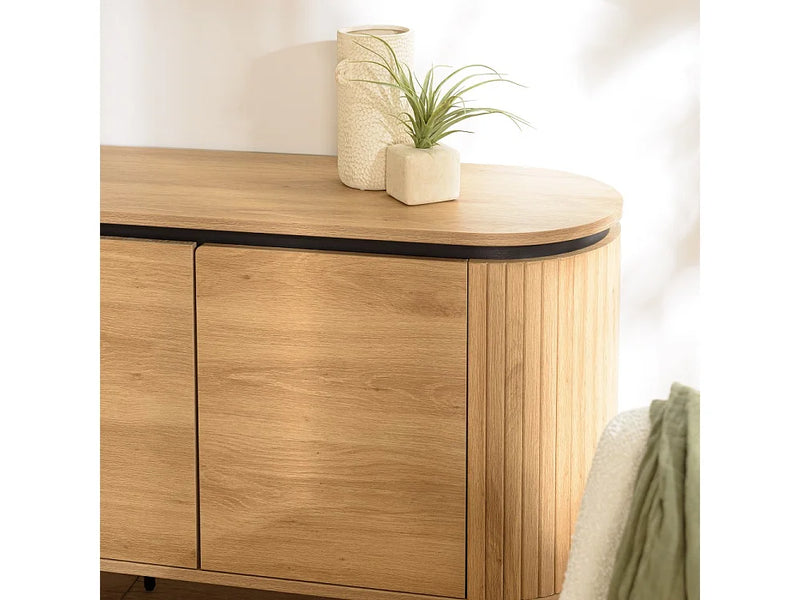Buffet Arrondi Japandi Trois Portes - Ethan