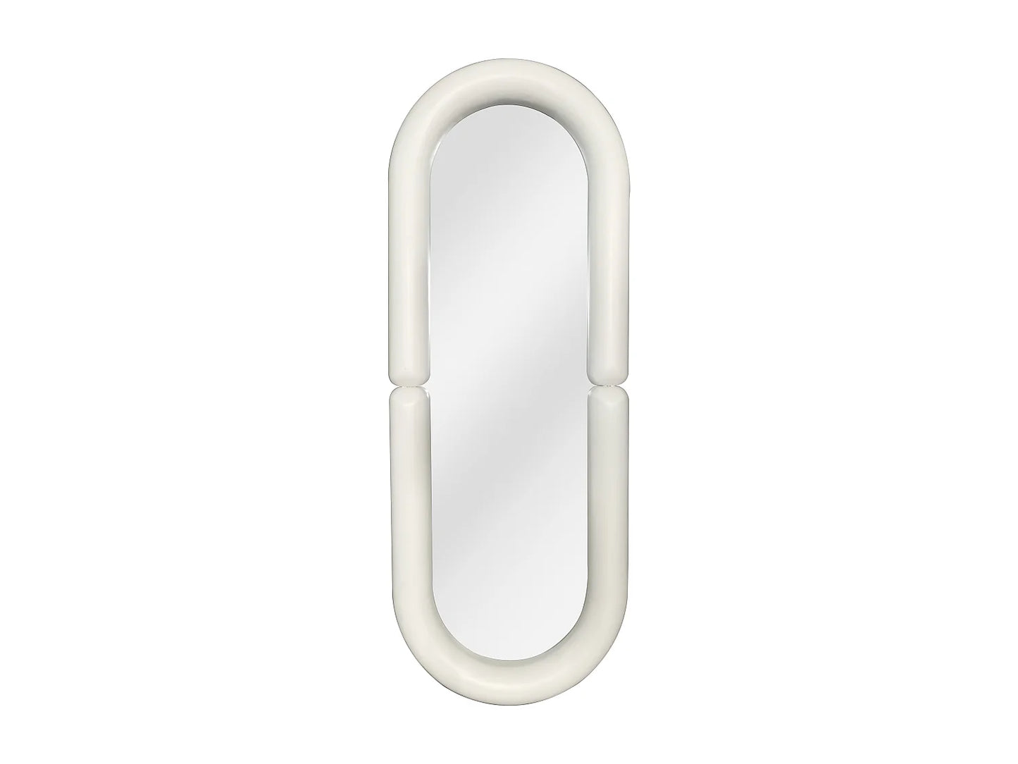Miroir Ovale Japandi Paulownia Crème - Sindra