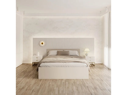 Lit Coffre Japandi Sommier Relevable Cachemire - Paris