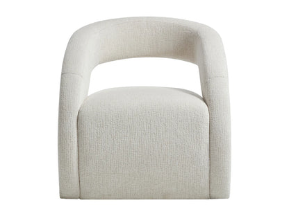 Fauteuil Japandi Chenille Beige Zen - Luciota