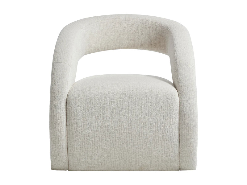 Fauteuil Japandi Chenille Beige Zen - Luciota