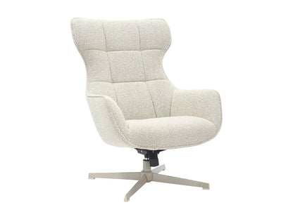Fauteuil Japandi Pivotant Bouclette Chiné - Baltasar